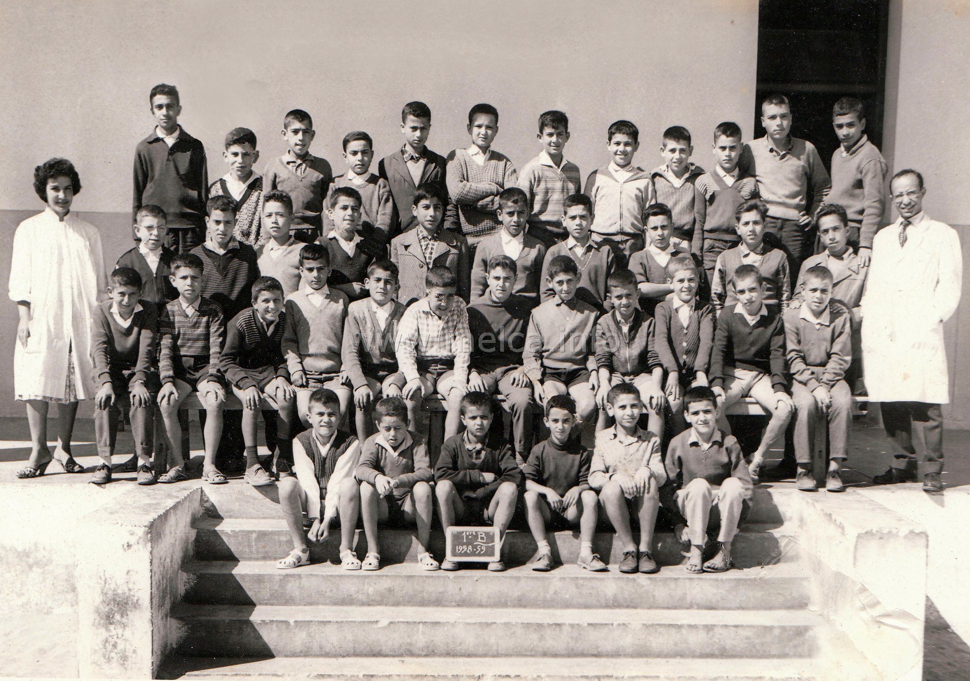 Classe 1�re B - 1958-59